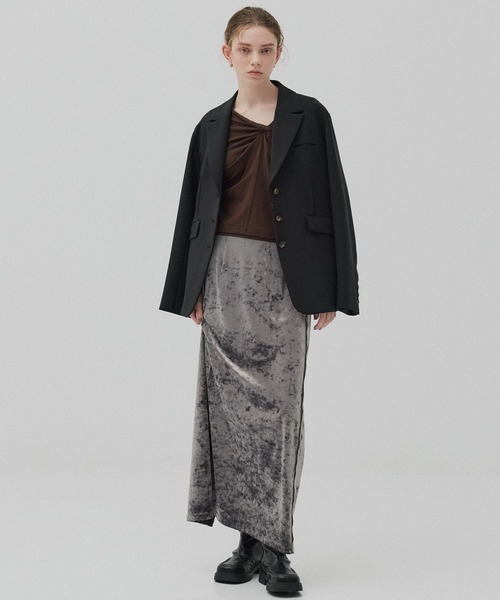 PUBLIC TOKYO(パブリックトウキョウ)の「ツイストロングTEE(Tシャツ/カットソー・レディース・ライトグレー/ブラウン・FREE)」の8枚目の写真