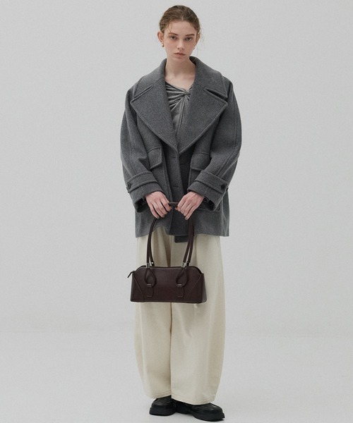 PUBLIC TOKYO(パブリックトウキョウ)の「ツイストロングTEE(Tシャツ/カットソー・レディース・ライトグレー/ブラウン・FREE)」の5枚目の写真