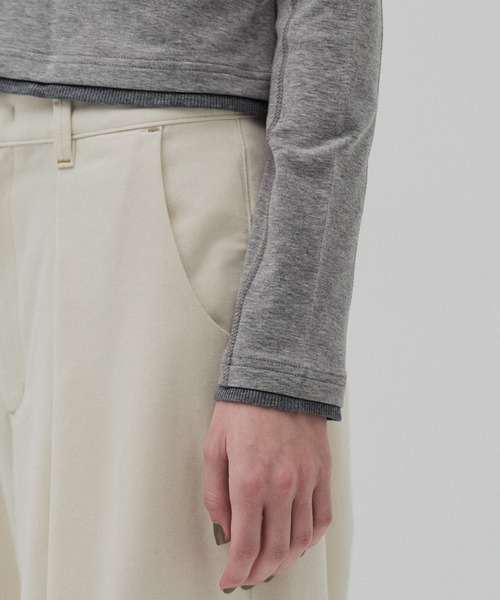 PUBLIC TOKYO(パブリックトウキョウ)の「ツイストロングTEE(Tシャツ/カットソー・レディース・ライトグレー/ブラウン・FREE)」の22枚目の写真