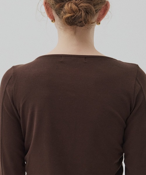 PUBLIC TOKYO(パブリックトウキョウ)の「【完売間近】ツイストロングTEE ※ZOZOのみ在庫あり(Tシャツ/カットソー・レディース・ライトグレー/ブラウン・FREE)」の15枚目の写真