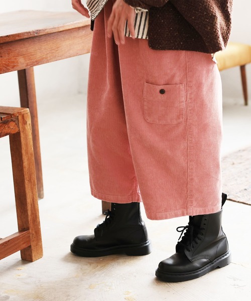 soulberry(ソウルベリー)の「大人に馴染む、ピンクのコーデュロイ8分丈パンツ(その他パンツ・レディース・ピンク系・M/L/LL/3L/4L/5L)」の10枚目の写真