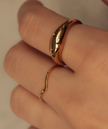 bonu.（ボヌ）の「【サージカルステンレス】2WAY　スリムVリング（リング）」