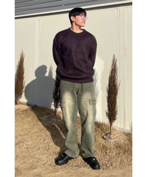 NODU（ノードユー）の「ブラシジャカードニット [チャコール]（ニット/セーター・レディース・その他・MEDIUM/LARGE）」の9枚目の写真