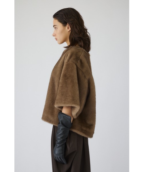 RIM.ARK(リムアーク)の「Square fur tops スクエアファートップス(Tシャツ/カットソー・レディース・ベージュ/グレー・FREE)」の22枚目の写真