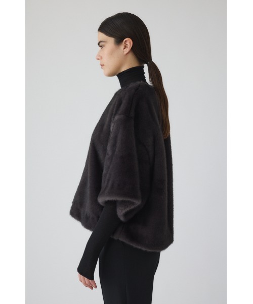 RIM.ARK(リムアーク)の「Square fur tops スクエアファートップス(Tシャツ/カットソー・レディース・ベージュ/グレー・FREE)」の10枚目の写真