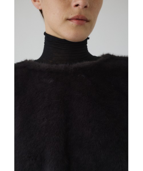 RIM.ARK(リムアーク)の「Square fur tops スクエアファートップス(Tシャツ/カットソー・レディース・ベージュ/グレー・FREE)」の13枚目の写真