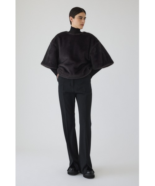 RIM.ARK(リムアーク)の「Square fur tops スクエアファートップス(Tシャツ/カットソー・レディース・ベージュ/グレー・FREE)」の5枚目の写真