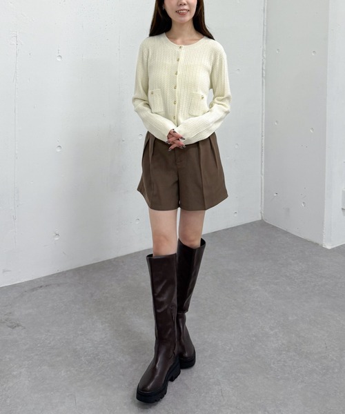 archives（アルシーヴ）の「Ｄカン付タックショートパンツ（その他パンツ・レディース・ブラック/チャコールグレー/モカ・MEDIUM）」の14枚目の写真