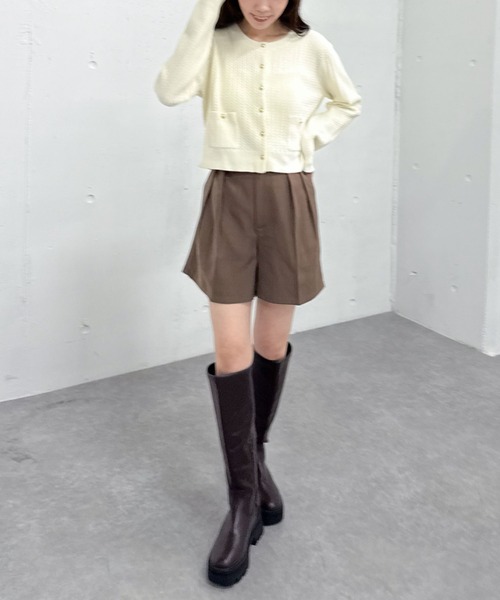 archives（アルシーヴ）の「Ｄカン付タックショートパンツ（その他パンツ・レディース・ブラック/チャコールグレー/モカ・MEDIUM）」の15枚目の写真