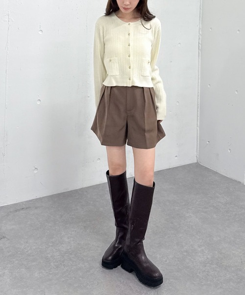 archives（アルシーヴ）の「Ｄカン付タックショートパンツ（その他パンツ・レディース・ブラック/チャコールグレー/モカ・MEDIUM）」の16枚目の写真