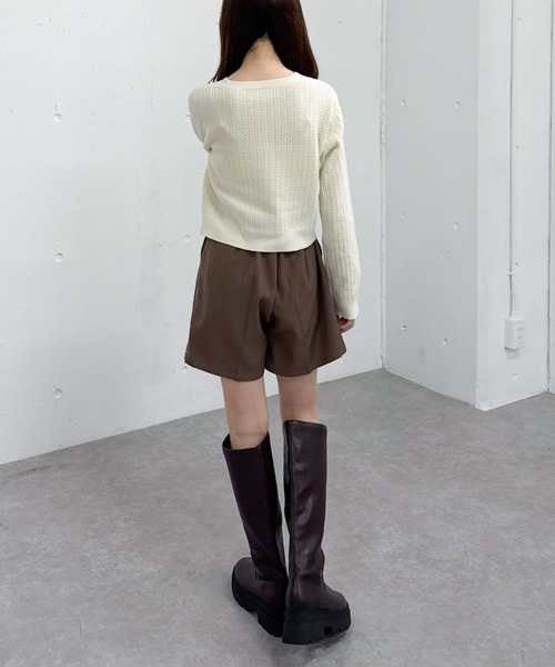 archives（アルシーヴ）の「Ｄカン付タックショートパンツ（その他パンツ・レディース・ブラック/チャコールグレー/モカ・MEDIUM）」の18枚目の写真