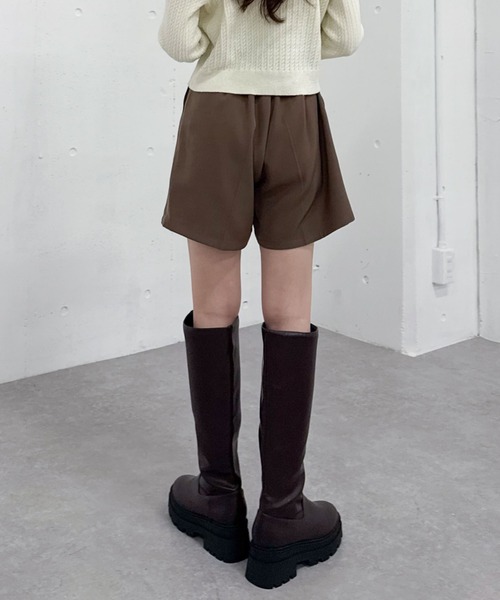 archives（アルシーヴ）の「Ｄカン付タックショートパンツ（その他パンツ・レディース・ブラック/チャコールグレー/モカ・MEDIUM）」の11枚目の写真