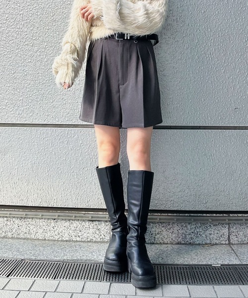 archives（アルシーヴ）の「Ｄカン付タックショートパンツ（その他パンツ・レディース・ブラック/チャコールグレー/モカ・MEDIUM）」の19枚目の写真