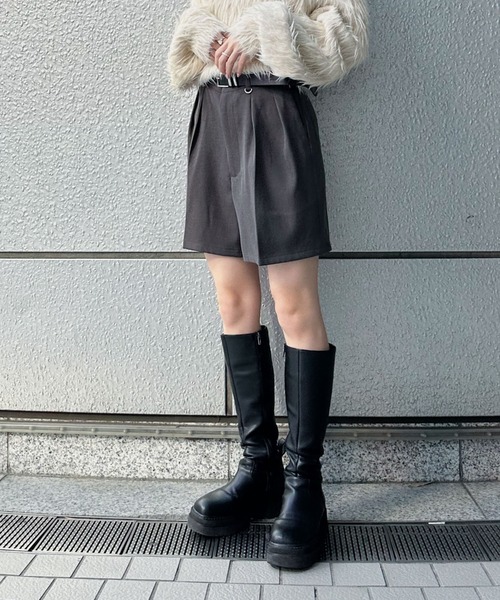 archives（アルシーヴ）の「Ｄカン付タックショートパンツ（その他パンツ・レディース・ブラック/チャコールグレー/モカ・MEDIUM）」の21枚目の写真