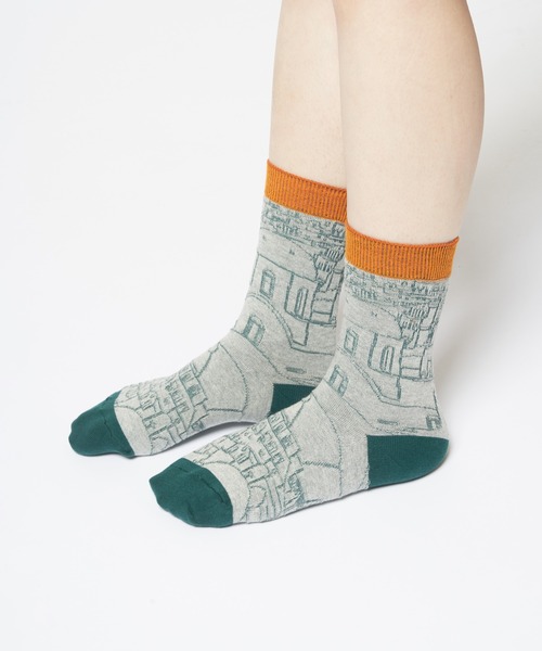 gomme(ゴム)の「サントリーニソックス(ソックス/靴下・レディース・グレー/ブルー/ブラック/ホワイト・FREE)」の3枚目の写真