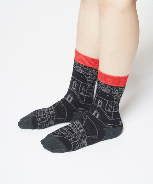 gomme(ゴム)の「サントリーニソックス(ソックス/靴下・レディース・グレー/ブルー/ブラック/ホワイト・FREE)」の1枚目の写真