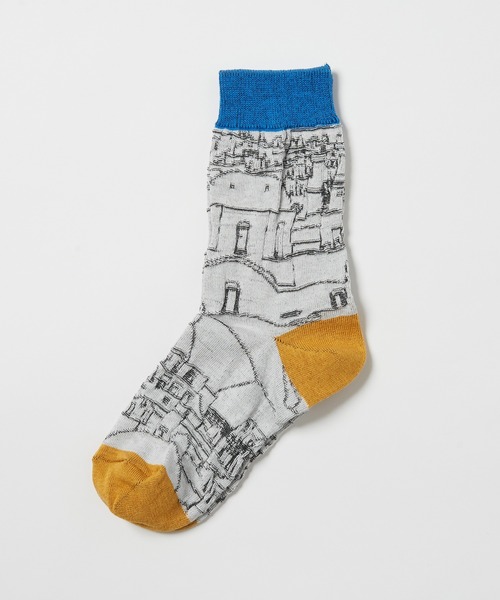 gomme(ゴム)の「サントリーニソックス(ソックス/靴下・レディース・グレー/ブルー/ブラック/ホワイト・FREE)」の6枚目の写真