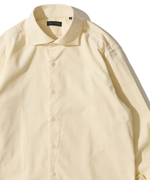 TETE HOMME（テットオム）の「リラックスシルエット コーデュロイホリゾンタルカラーシャツ（シャツ/ブラウス・メンズ・ネイビー/アイボリー/ブラック・LARGE/X-LARGE/MEDIUM）」の14枚目の写真