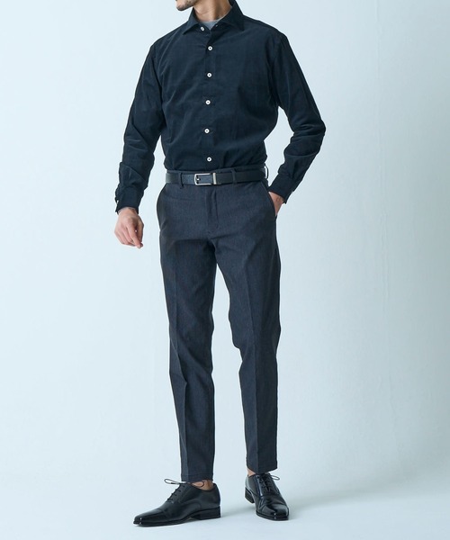 TETE HOMME（テットオム）の「リラックスシルエット コーデュロイホリゾンタルカラーシャツ（シャツ/ブラウス・メンズ・ネイビー/アイボリー/ブラック・LARGE/X-LARGE/MEDIUM）」の13枚目の写真