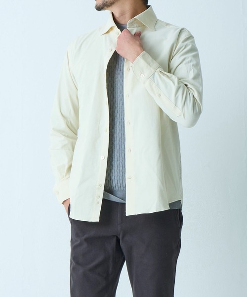 TETE HOMME（テットオム）の「リラックスシルエット コーデュロイホリゾンタルカラーシャツ（シャツ/ブラウス・メンズ・ネイビー/アイボリー/ブラック・LARGE/X-LARGE/MEDIUM）」の9枚目の写真