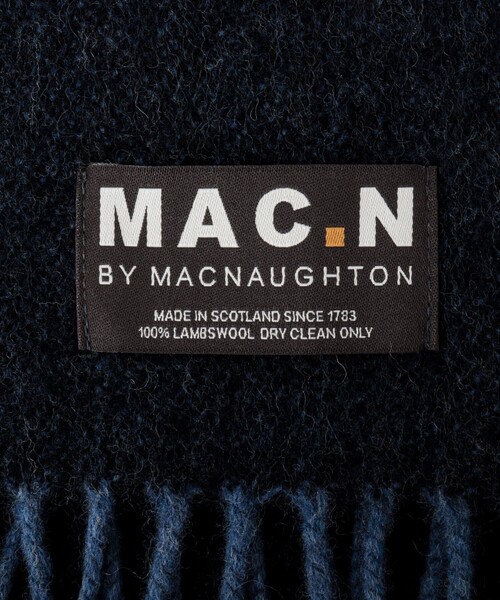 NOLLEY’S(ノーリーズ)の「【MAC.N/マックエヌ】Lambswool Dual Scarf 25(ストール/ショール・メンズ・チャコールグレー/ネイビー・FREE)」の5枚目の写真