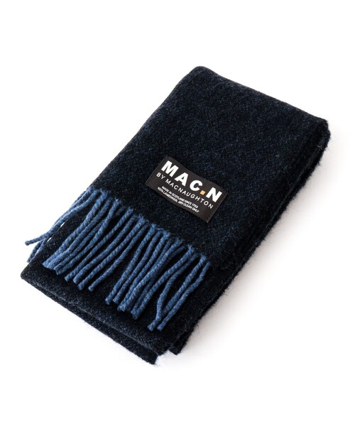 NOLLEY’S(ノーリーズ)の「【MAC.N/マックエヌ】Lambswool Dual Scarf 25(ストール/ショール・メンズ・チャコールグレー/ネイビー・FREE)」の6枚目の写真