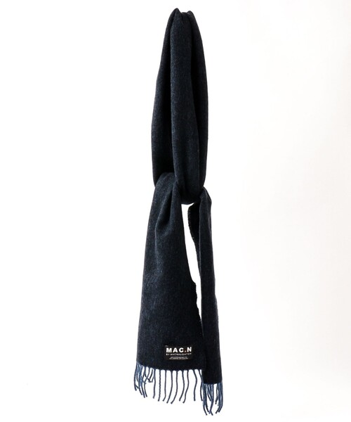 NOLLEY’S(ノーリーズ)の「【MAC.N/マックエヌ】Lambswool Dual Scarf 25(ストール/ショール・メンズ・チャコールグレー/ネイビー・FREE)」の12枚目の写真