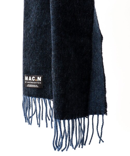 NOLLEY’S(ノーリーズ)の「【MAC.N/マックエヌ】Lambswool Dual Scarf 25(ストール/ショール・メンズ・チャコールグレー/ネイビー・FREE)」の14枚目の写真