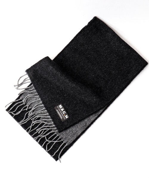 NOLLEY’S(ノーリーズ)の「【MAC.N/マックエヌ】Lambswool Dual Scarf 25(ストール/ショール・メンズ・チャコールグレー/ネイビー・FREE)」の17枚目の写真