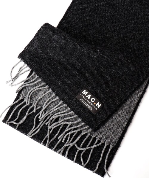NOLLEY’S(ノーリーズ)の「【MAC.N/マックエヌ】Lambswool Dual Scarf 25(ストール/ショール・メンズ・チャコールグレー/ネイビー・FREE)」の18枚目の写真