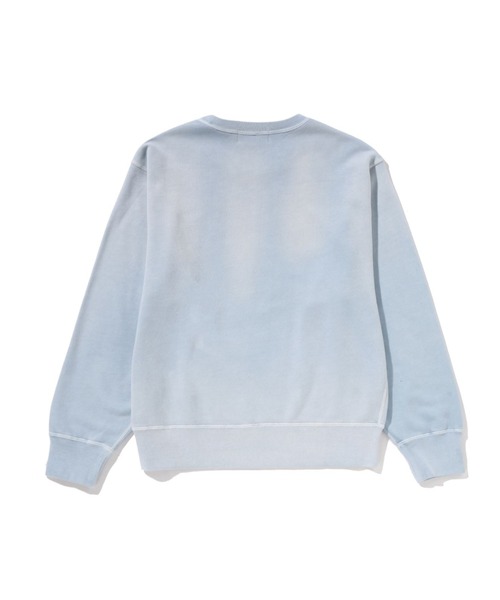A BATHING APE（アベイシングエイプ）の「VINTAGE WASHED COLLEGE CREWNECK SWEATSHIRT（スウェット・レディース・サックスブルー/チャコール/ピンク・MEDIUM/SMALL）」の5枚目の写真