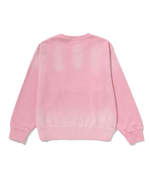 A BATHING APE（アベイシングエイプ）の「VINTAGE WASHED COLLEGE CREWNECK SWEATSHIRT（スウェット・レディース・サックスブルー/チャコール/ピンク・MEDIUM/SMALL）」の6枚目の写真