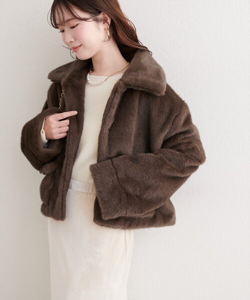 natural couture（ナチュラルクチュール）の「フェイクファーショート