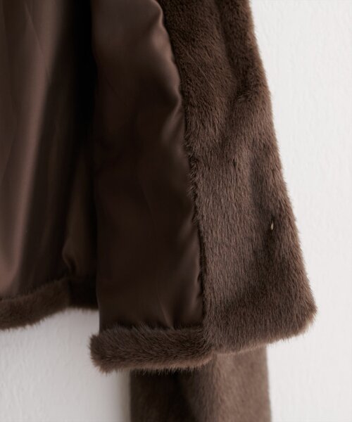 natural couture（ナチュラルクチュール）の「フェイクファーショートコート（その他アウター・レディース・ピンク/ブラウン/グレイッシュベージュ・FREE）」の21枚目の写真