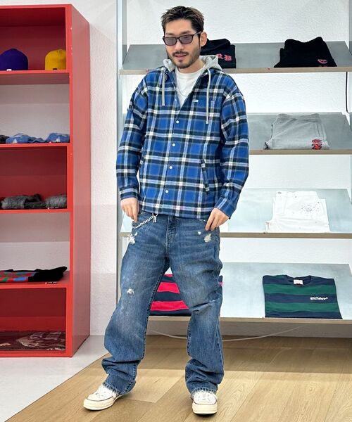 EXTRAORDINARY（エクストラオーディナリー）の「TARTAN CHECK HOOD SHACKET BLUE（シャツ/ブラウス・メンズ・その他・MEDIUM/LARGE/X-LARGE）」の18枚目の写真
