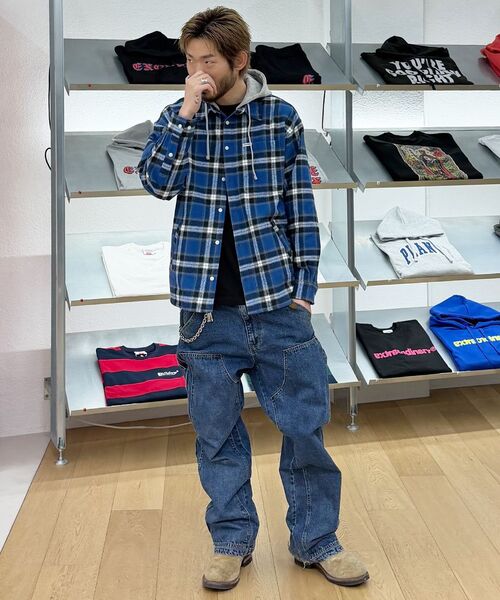EXTRAORDINARY（エクストラオーディナリー）の「TARTAN CHECK HOOD SHACKET BLUE（シャツ/ブラウス・メンズ・その他・MEDIUM/LARGE/X-LARGE）」の15枚目の写真