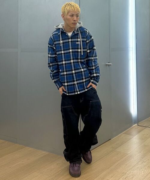 EXTRAORDINARY（エクストラオーディナリー）の「TARTAN CHECK HOOD SHACKET BLUE（シャツ/ブラウス・メンズ・その他・MEDIUM/LARGE/X-LARGE）」の13枚目の写真