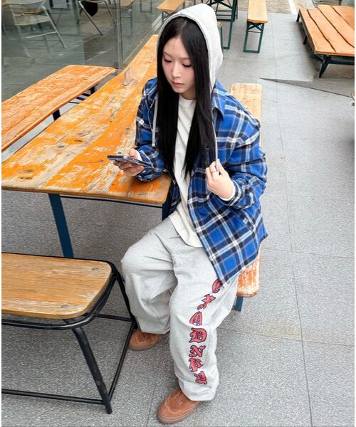 EXTRAORDINARY（エクストラオーディナリー）の「TARTAN CHECK HOOD SHACKET BLUE（シャツ/ブラウス・メンズ・その他・MEDIUM/LARGE/X-LARGE）」の6枚目の写真
