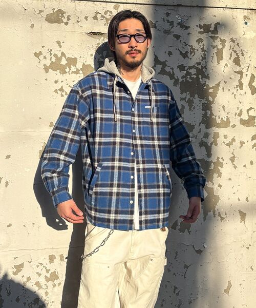 EXTRAORDINARY（エクストラオーディナリー）の「TARTAN CHECK HOOD SHACKET BLUE（シャツ/ブラウス・メンズ・その他・MEDIUM/LARGE/X-LARGE）」の5枚目の写真
