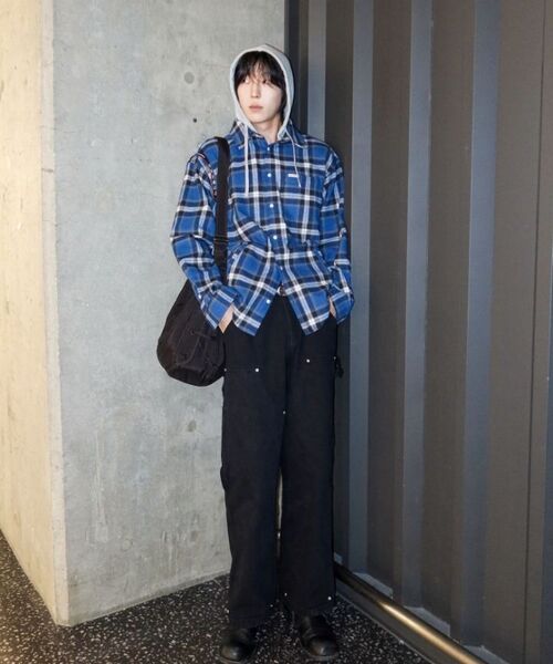 EXTRAORDINARY（エクストラオーディナリー）の「TARTAN CHECK HOOD SHACKET BLUE（シャツ/ブラウス・メンズ・その他・MEDIUM/LARGE/X-LARGE）」の3枚目の写真