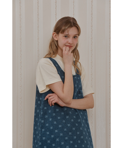 ANOETIC(アノエティック)の「ANC LOGO SLEEVELESS DENIM DRESS_BLUE(ワンピース・レディース・ブルー・FREE)」の3枚目の写真