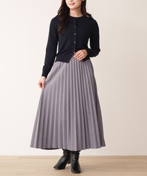 マシュマロスェード アコーディオンプリーツ ロングスカート