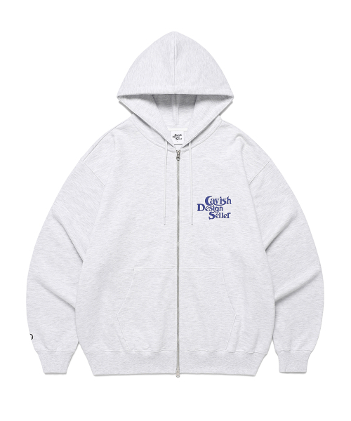 Cavish(カビシ)の「SELLER LOGO ZIP UP HOODIE LIGHT GREY(CV2FSUM480A)(パーカー・レディース・ライトグレー・SMALL/MEDIUM/LARGE/X-LARGE)」の1枚目の写真