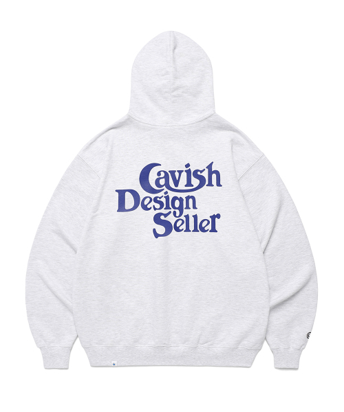 Cavish(カビシ)の「SELLER LOGO ZIP UP HOODIE LIGHT GREY(CV2FSUM480A)(パーカー・レディース・ライトグレー・SMALL/MEDIUM/LARGE/X-LARGE)」の2枚目の写真