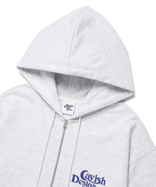 Cavish(カビシ)の「SELLER LOGO ZIP UP HOODIE LIGHT GREY(CV2FSUM480A)(パーカー・レディース・ライトグレー・SMALL/MEDIUM/LARGE/X-LARGE)」の3枚目の写真