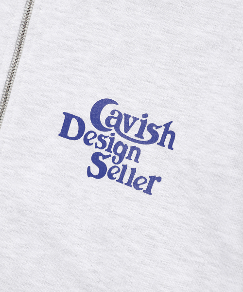 Cavish(カビシ)の「SELLER LOGO ZIP UP HOODIE LIGHT GREY(CV2FSUM480A)(パーカー・レディース・ライトグレー・SMALL/MEDIUM/LARGE/X-LARGE)」の4枚目の写真