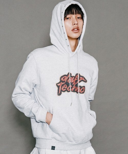 VASTIC(バスティック)の「スタッドダブルステッチフードパーカー_アッシュグレー(パーカー・メンズ・その他・LARGE/MEDIUM)」の1枚目の写真
