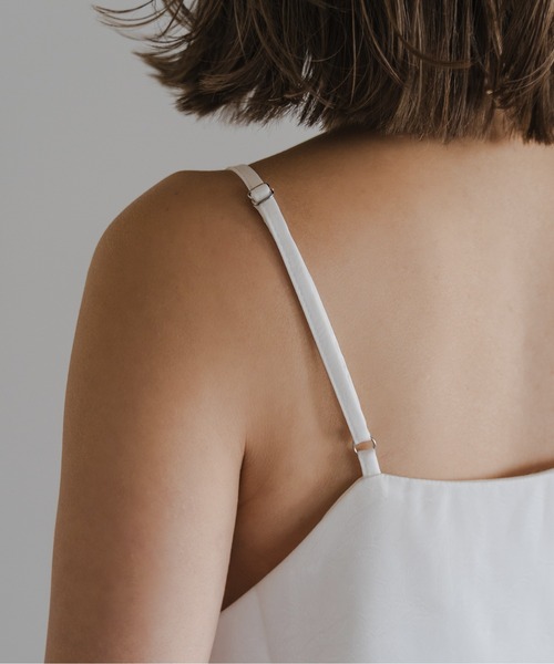 Bonjour Sagan（ボンジュールサガン）の「レーストリムキャミソール（キャミソール・レディース・ブラウン/オフホワイト/ブラック・FREE）」の18枚目の写真