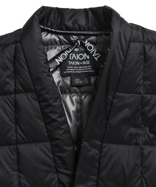 TAION(タイオン)の「HANTEN DOWN CARDIGAN 101-HT(ダウンジャケット/コート・メンズ・ブラック・1/2)」の7枚目の写真
