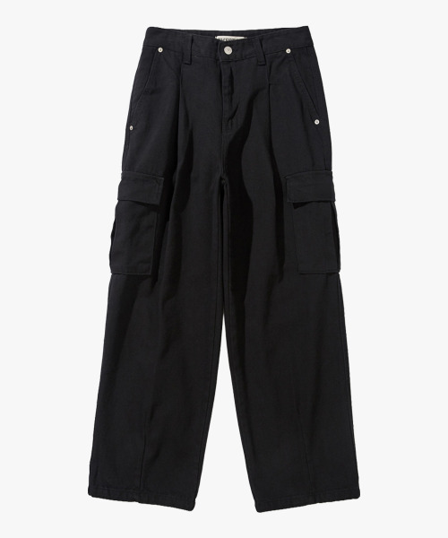 THESTORI(ザ・ストリ)の「ピンタックワイドカーゴパンツ(ブラック)(デニムパンツ・メンズ・その他・1(M)/2(L)/3(XL))」の2枚目の写真